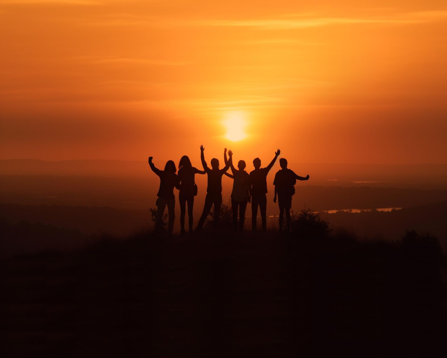 Heroes at sunset